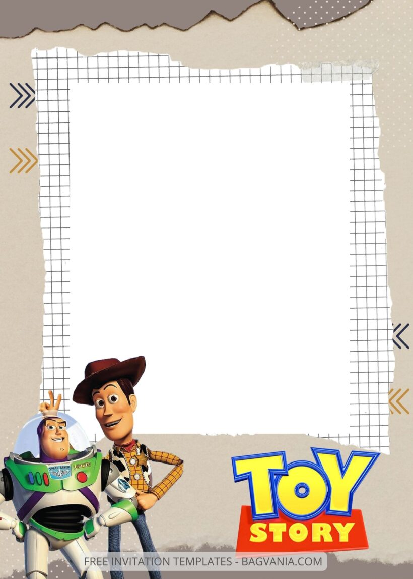 Blank Toy Story Canva Birthday Invitation Templates Seven