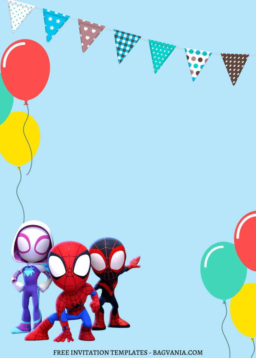 9+ Marvel Spidey & Friends Canva Birthday Invitation Templates | FREE ...