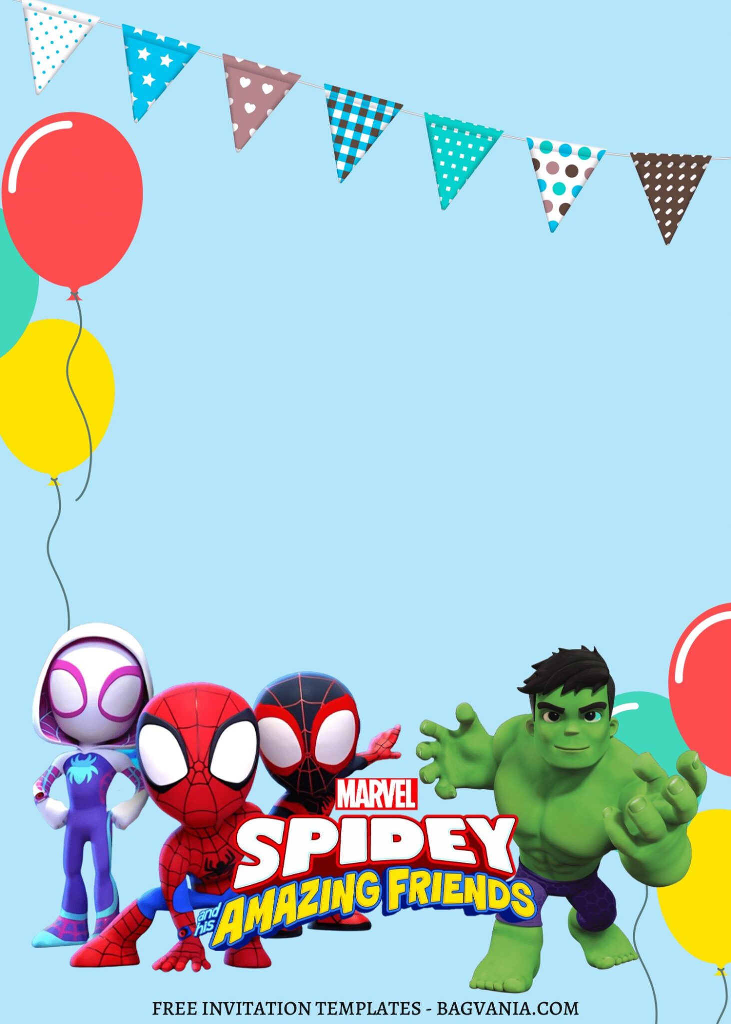 9+ Marvel Spidey & Friends Canva Birthday Invitation Templates FREE