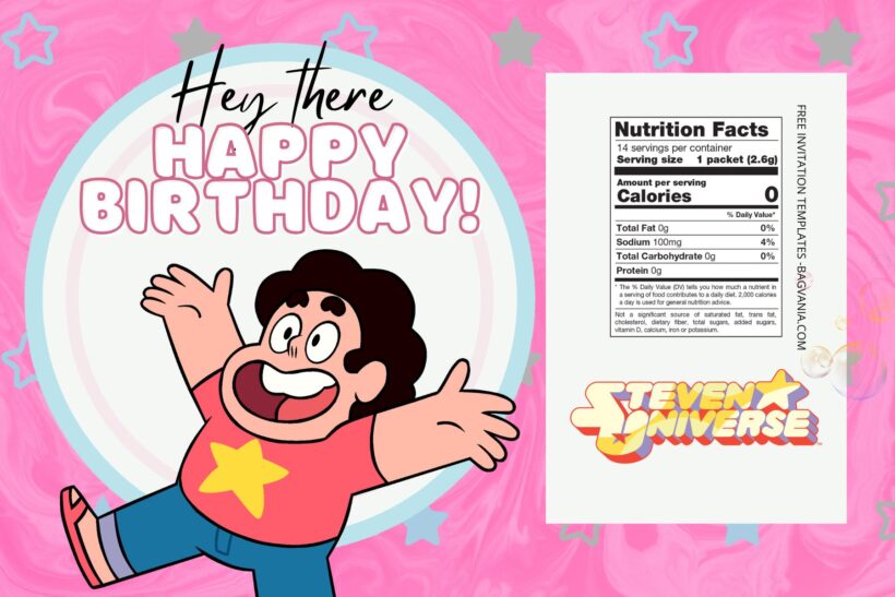 FREE EDITABLE - 10+ Steven Universe Canva Birthday Invitation Templates Five
