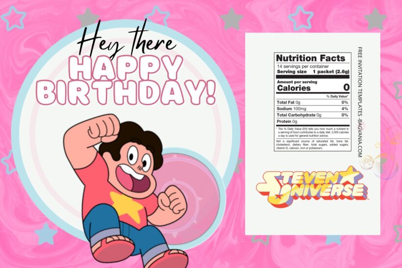 FREE EDITABLE - 10+ Steven Universe Canva Birthday Invitation Templates Four