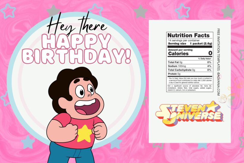 FREE EDITABLE - 10+ Steven Universe Canva Birthday Invitation Templates One