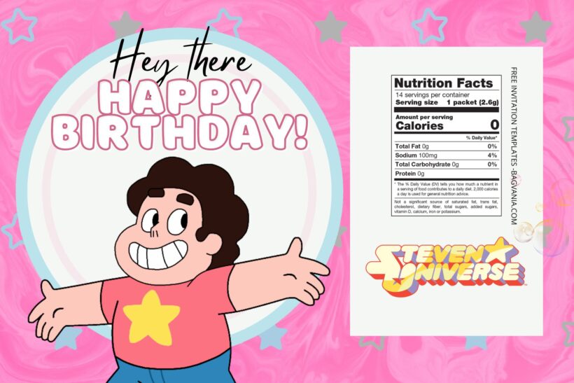 FREE EDITABLE - 10+ Steven Universe Canva Birthday Invitation Templates Seven