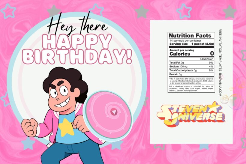 FREE EDITABLE - 10+ Steven Universe Canva Birthday Invitation Templates Six