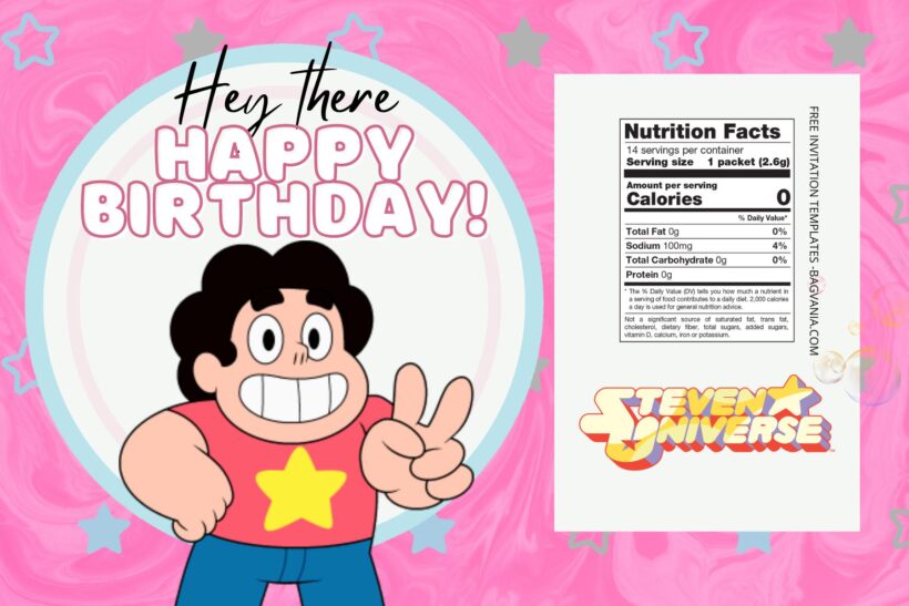 FREE EDITABLE - 10+ Steven Universe Canva Birthday Invitation Templates Three