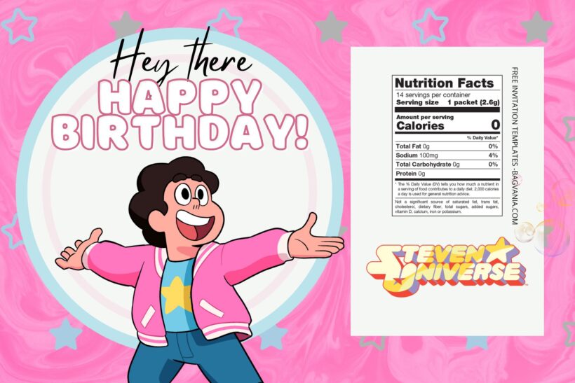 FREE EDITABLE - 10+ Steven Universe Canva Birthday Invitation Templates Two