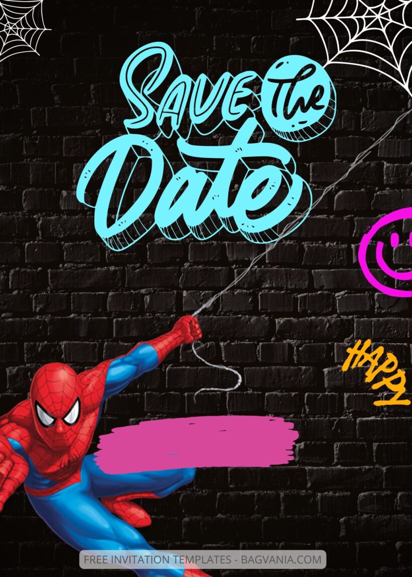 FREE EDITABLE - 11+ Spiderman Canva Birthday Invitation Templates Five
