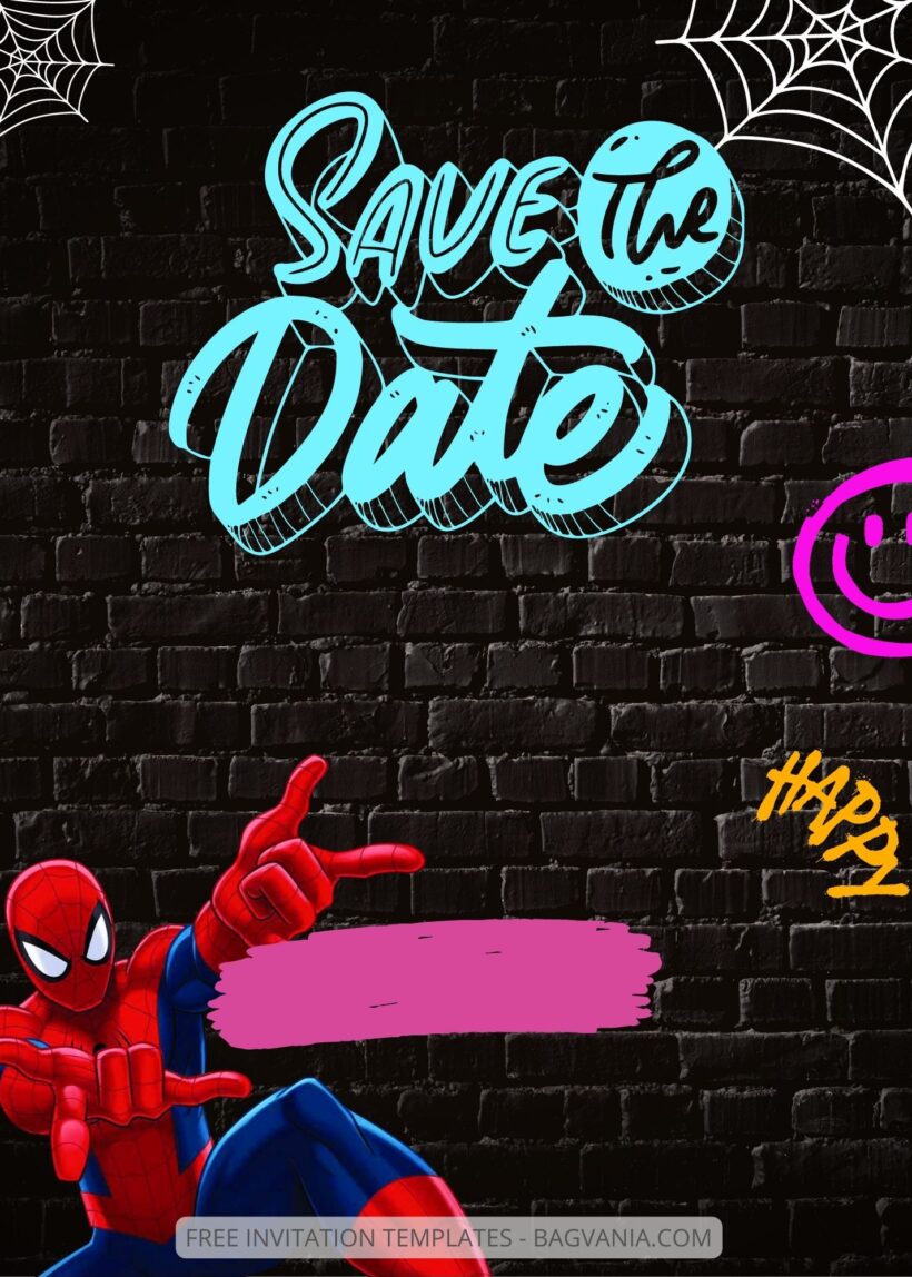 FREE EDITABLE - 11+ Spiderman Canva Birthday Invitation Templates Four