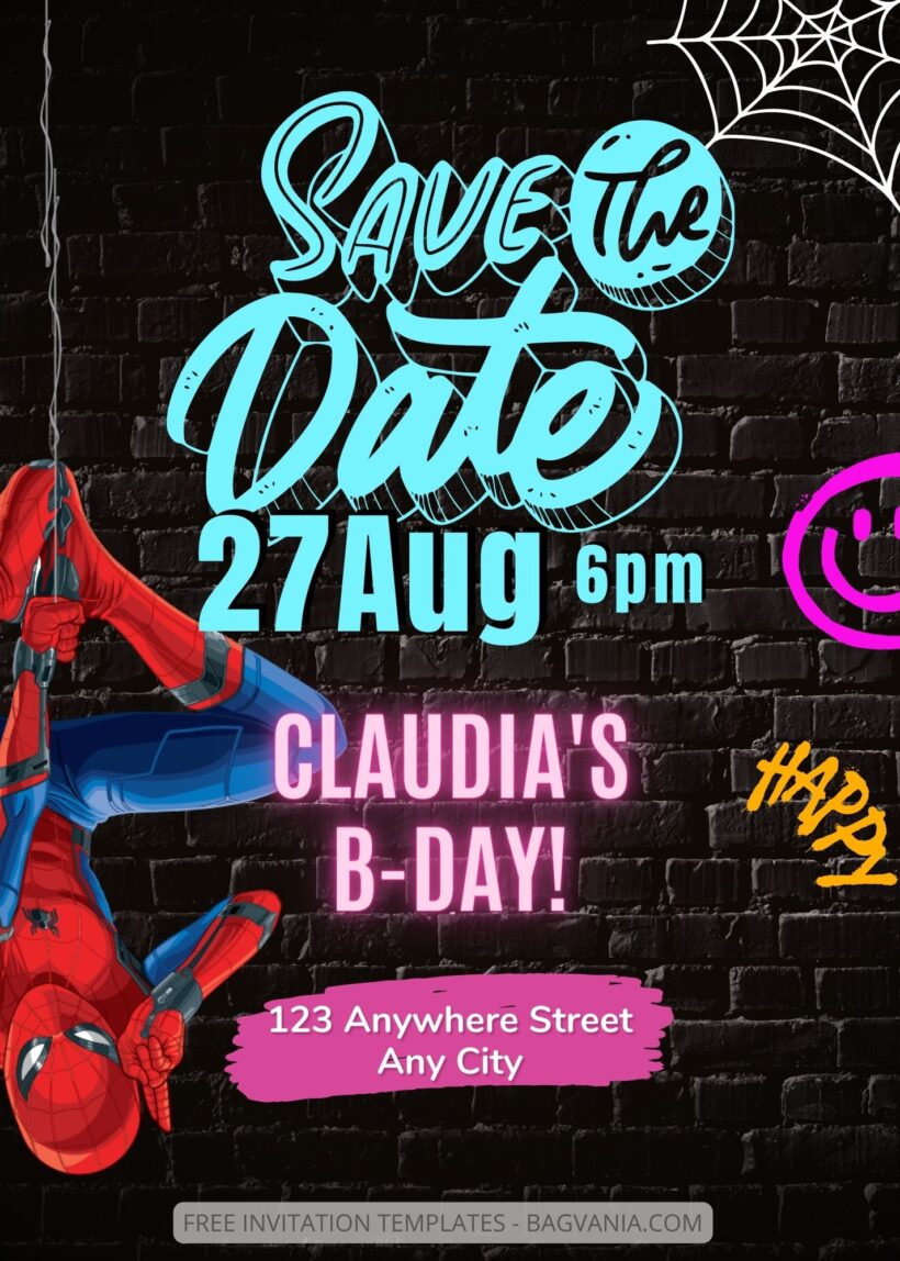 FREE EDITABLE - 11+ Spiderman Canva Birthday Invitation Templates One