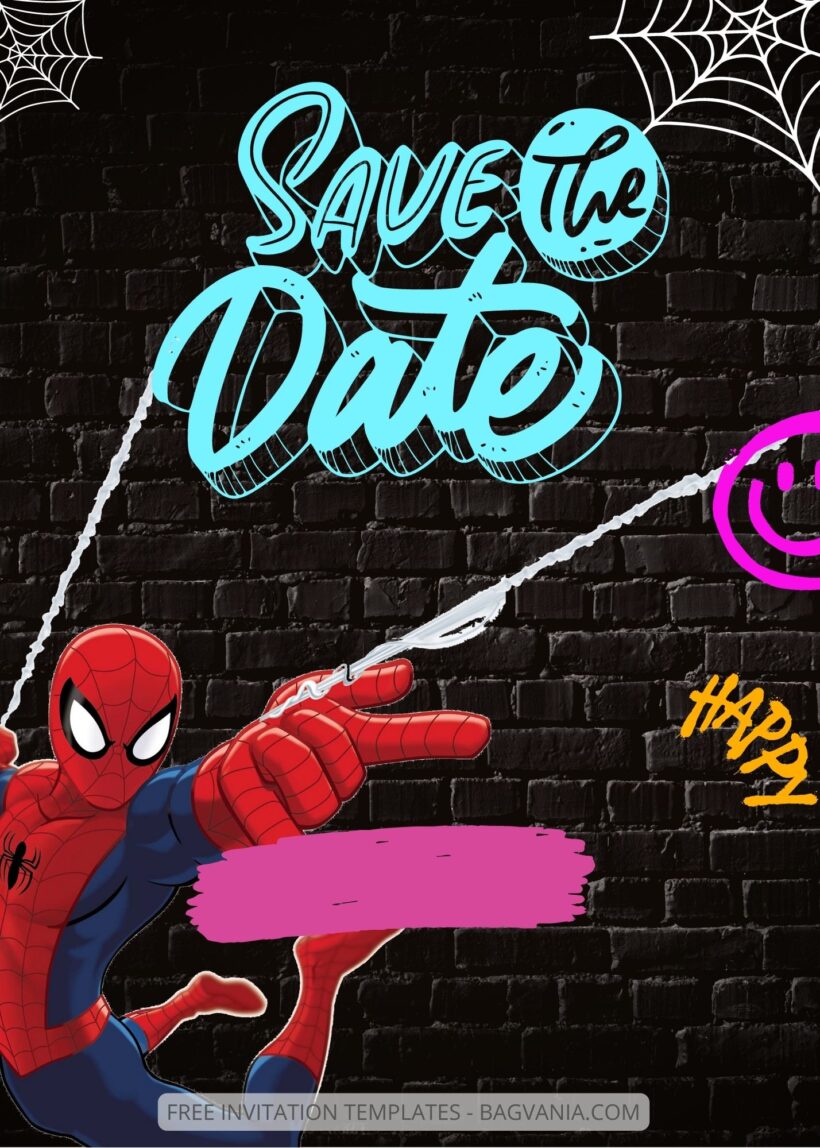 FREE EDITABLE - 11+ Spiderman Canva Birthday Invitation Templates Seven