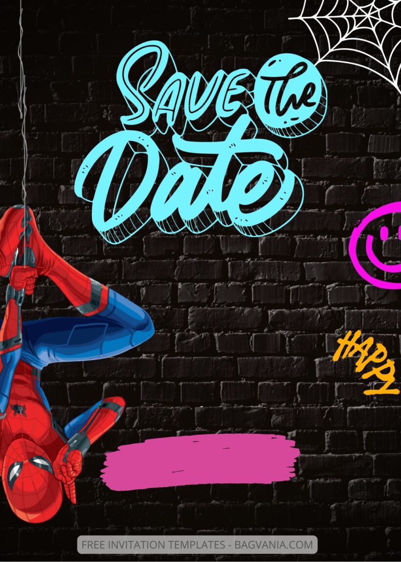 FREE EDITABLE - 11+ Spiderman Canva Birthday Invitation Templates Three