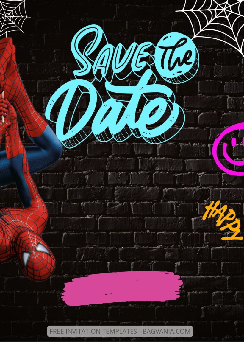 FREE EDITABLE - 11+ Spiderman Canva Birthday Invitation Templates Two