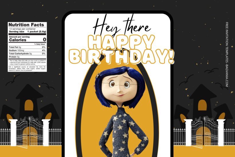 FREE EDITABLE - 7+ Coraline Canva Birthday Invitation Templates Four