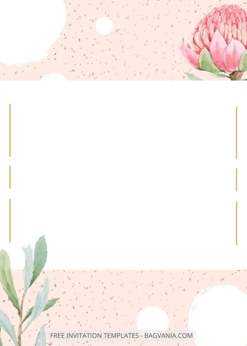 FREE EDITABLE - 7+ Pink Watercolor Floral Canva Wedding Invitation Templates Two