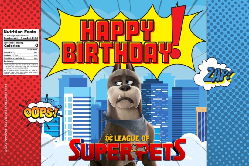 FREE EDITABLE - 7+ Superpets Leagues Canva Birthday Invitation Templates Five