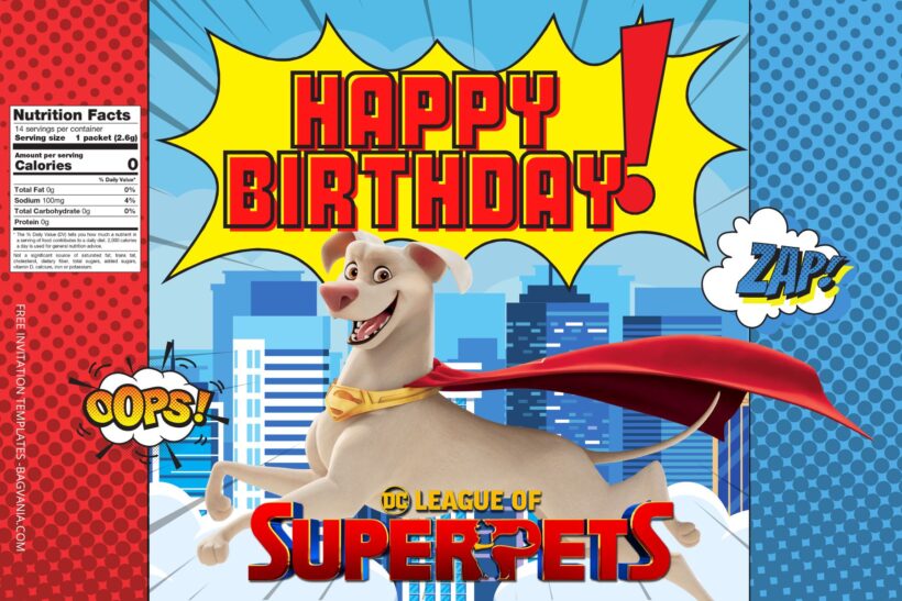 FREE EDITABLE - 7+ Superpets Leagues Canva Birthday Invitation Templates Two