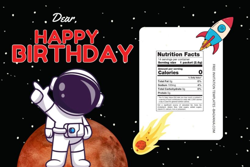 FREE EDITABLE - 8+ Astronauts Canva Birthday Invitation Templates Five
