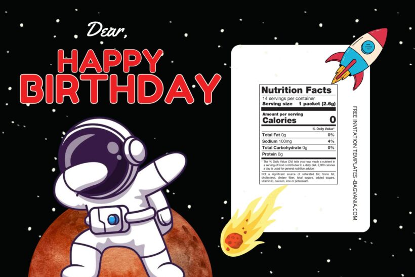 FREE EDITABLE - 8+ Astronauts Canva Birthday Invitation Templates Four