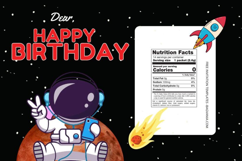 FREE EDITABLE - 8+ Astronauts Canva Birthday Invitation Templates Seven