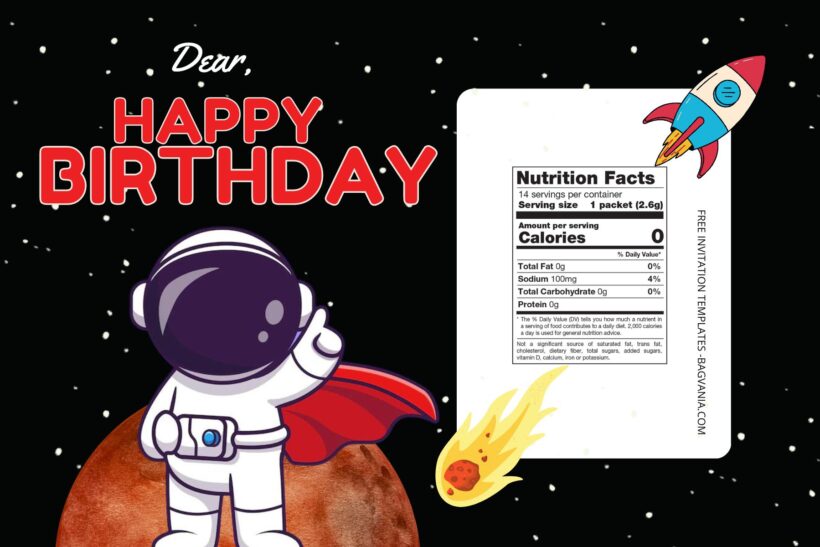 FREE EDITABLE - 8+ Astronauts Canva Birthday Invitation Templates Six
