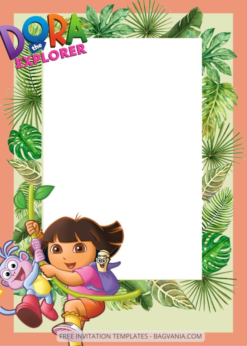 FREE EDITABLE - 8+ Dora The Explorer Canva Birthday Invitation Templates Eight