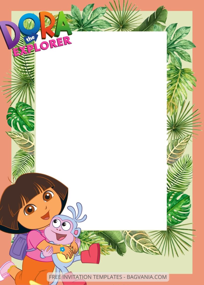 FREE EDITABLE - 8+ Dora The Explorer Canva Birthday Invitation Templates Four