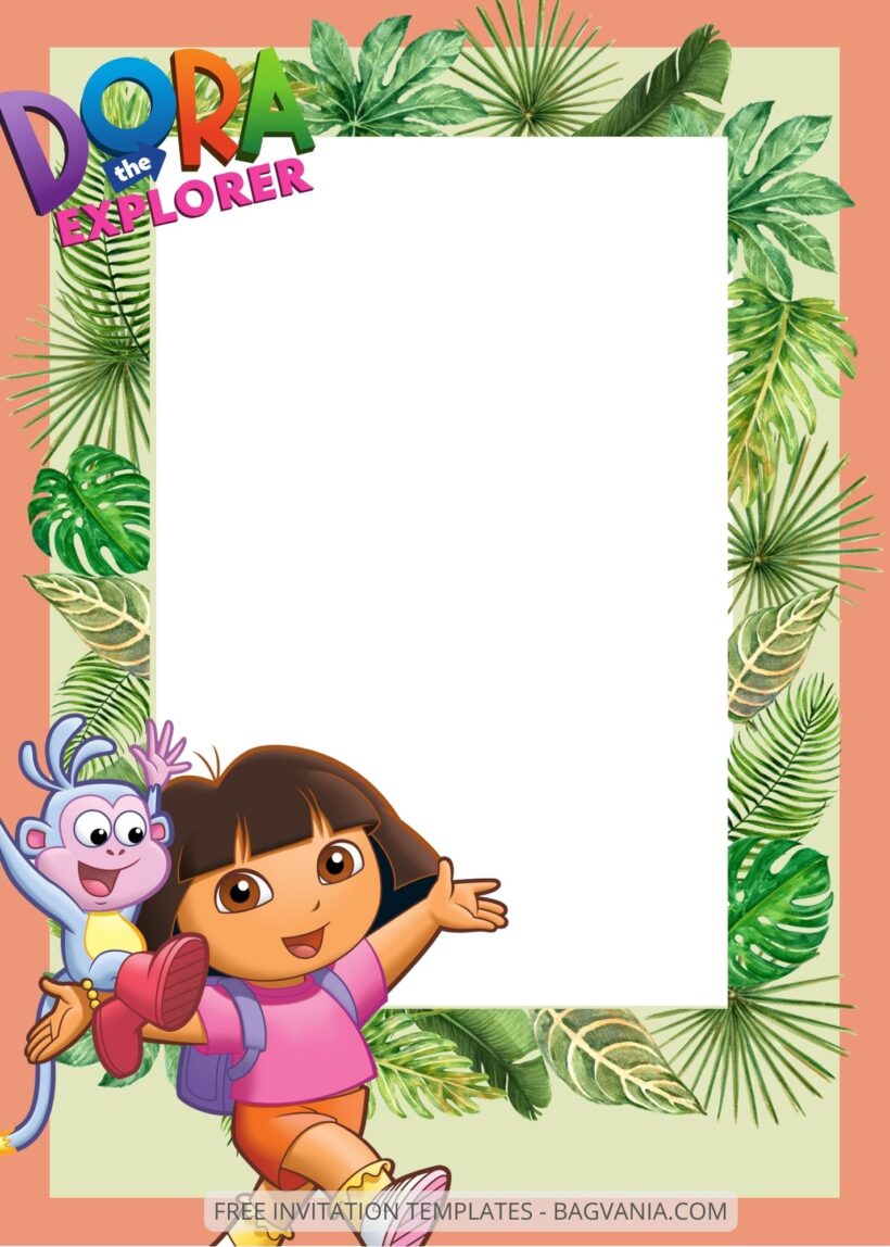 FREE EDITABLE - 8+ Dora The Explorer Canva Birthday Invitation Templates Five