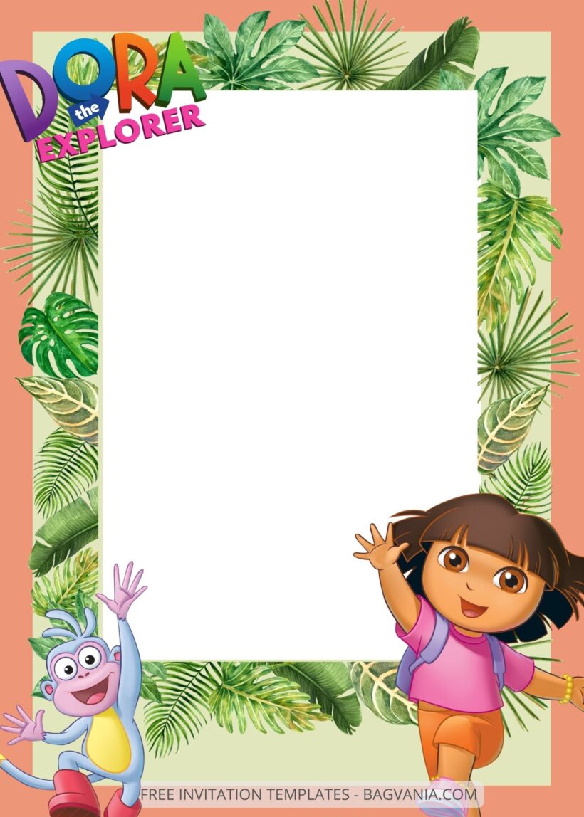 FREE EDITABLE - 8+ Dora The Explorer Canva Birthday Invitation Templates Seven