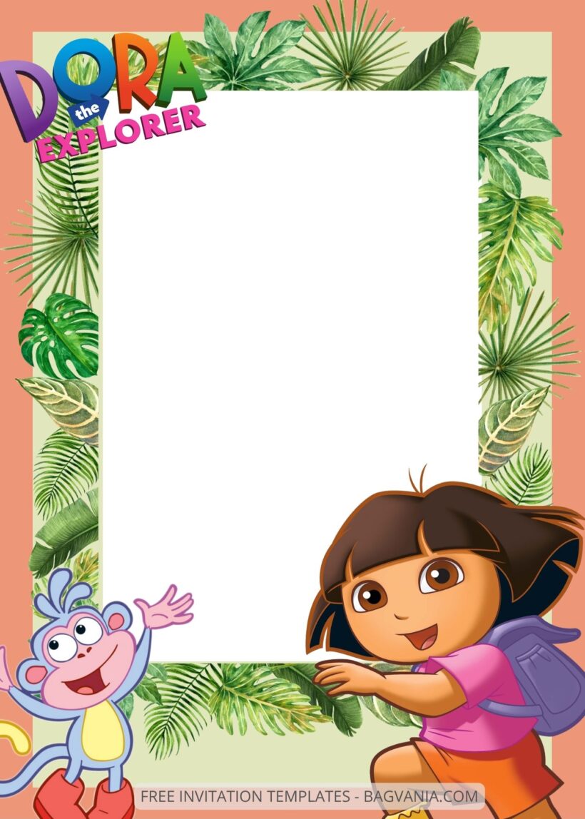 FREE EDITABLE - 8+ Dora The Explorer Canva Birthday Invitation Templates Six