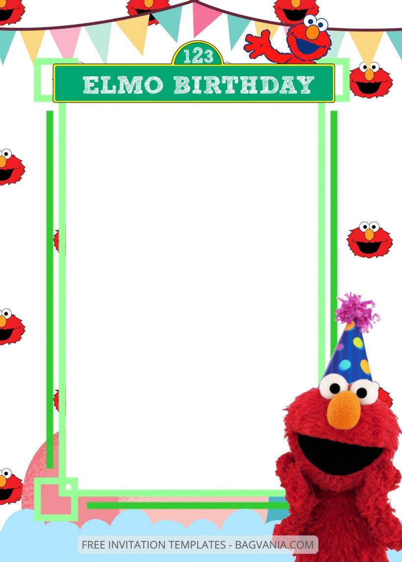 FREE EDITABLE - 8+ Elmo Canva Birthday Invitation Templates Eight