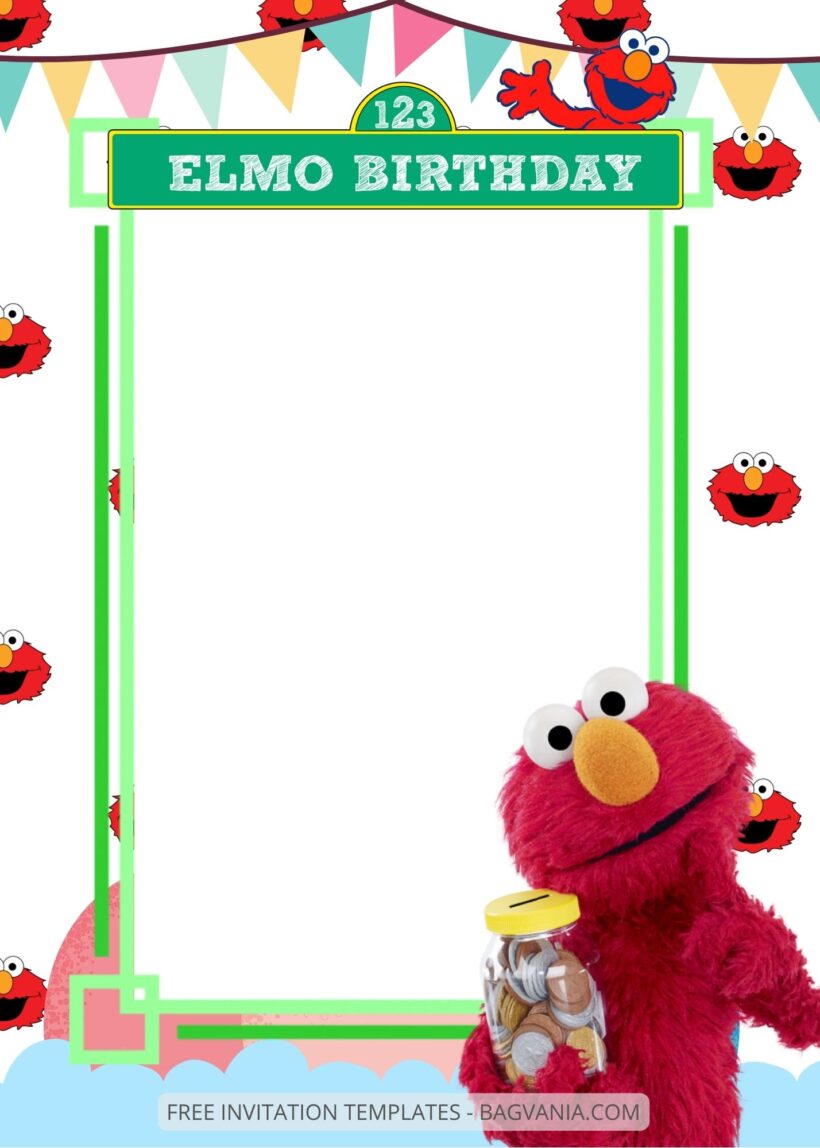 FREE EDITABLE - 8+ Elmo Canva Birthday Invitation Templates Five