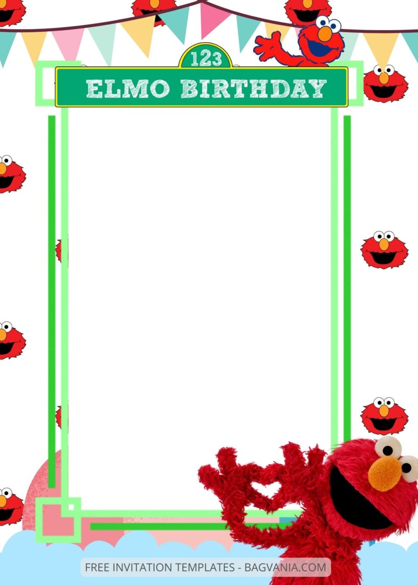 FREE EDITABLE - 8+ Elmo Canva Birthday Invitation Templates Six