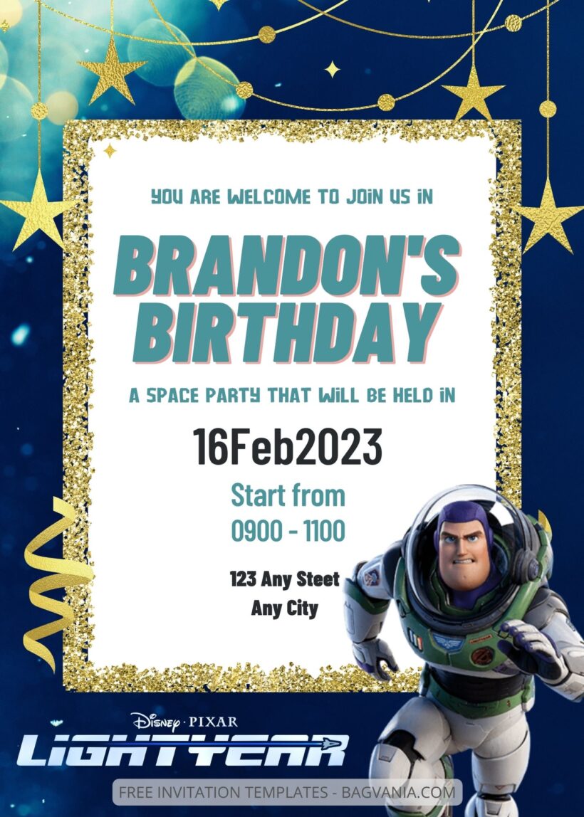 FREE EDITABLE - 8+ Lightyear Canva Birthday Invitation Templates One