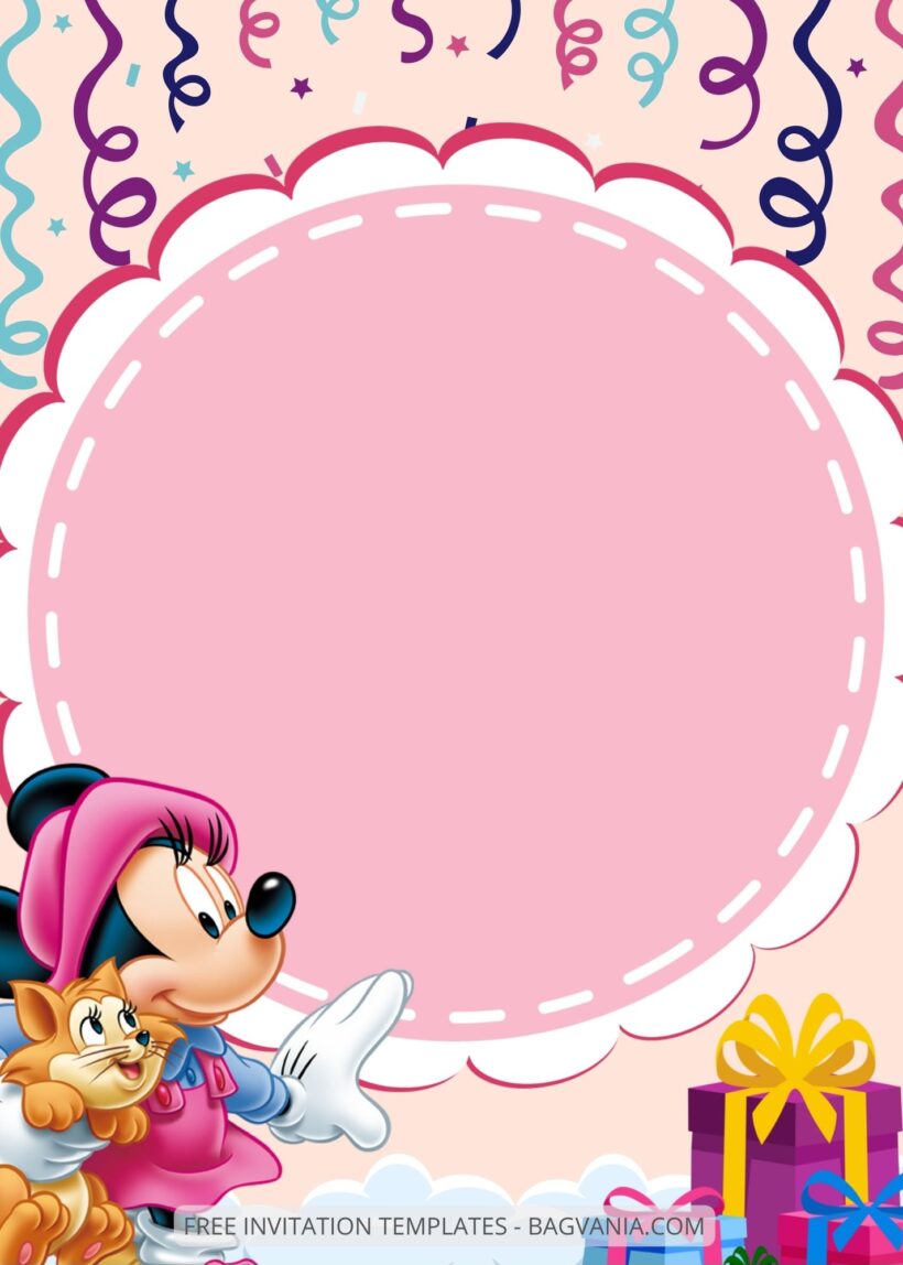 FREE EDITABLE - 8+ Minnie Mouse Canva Birthday Invitation Templates Eight