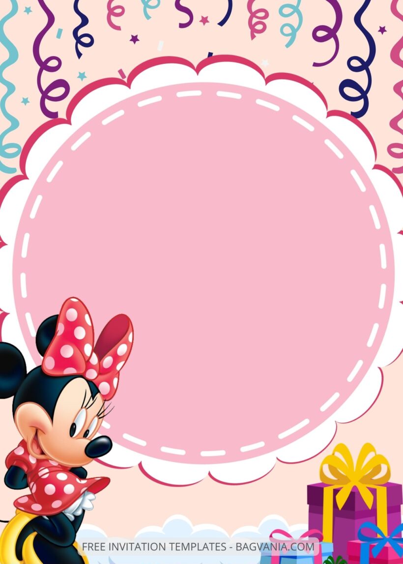 FREE EDITABLE - 8+ Minnie Mouse Canva Birthday Invitation Templates Three