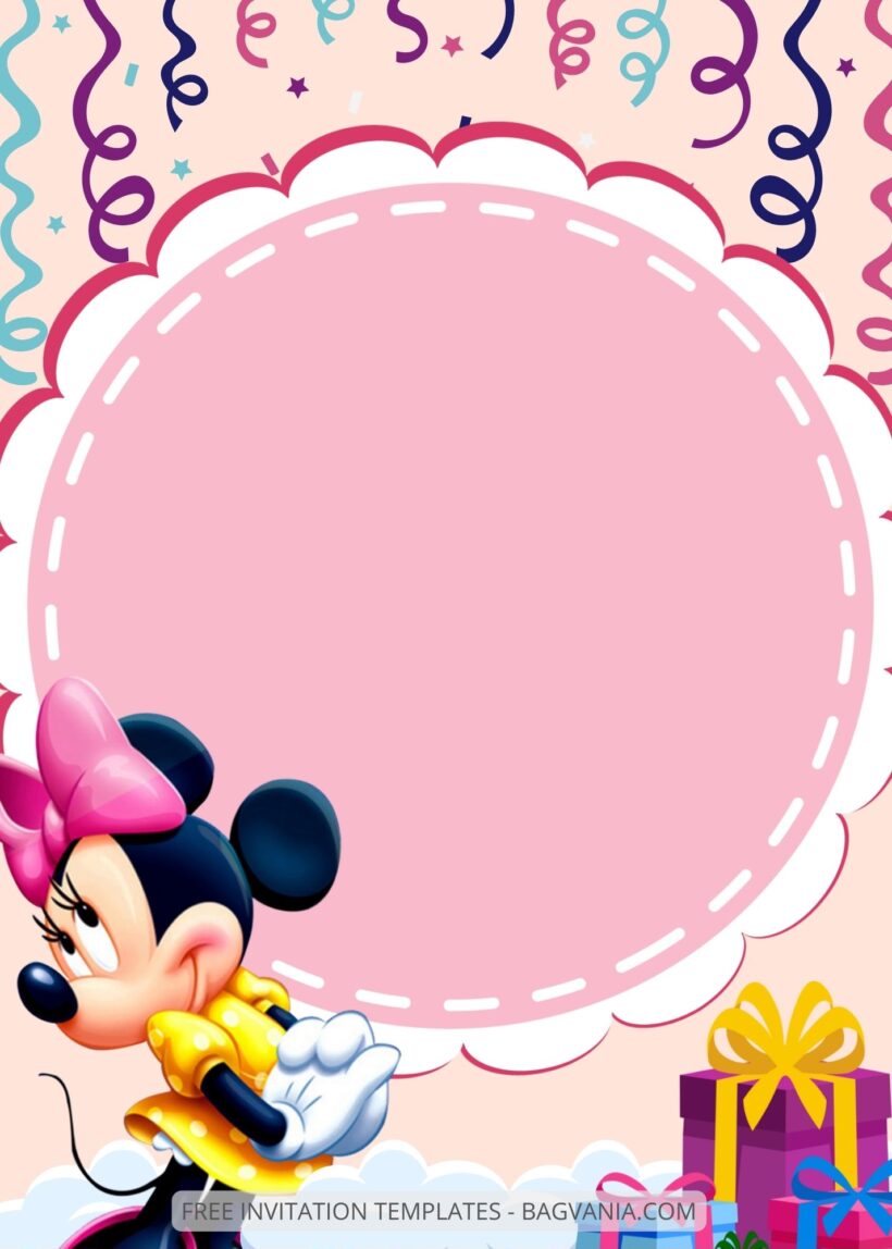 FREE EDITABLE - 8+ Minnie Mouse Canva Birthday Invitation Templates Two