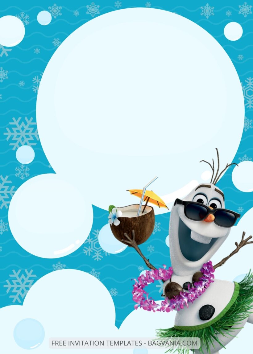 FREE EDITABLE - 8+ Olaf's Adventure Canva Birthday Invitation Templates Eight