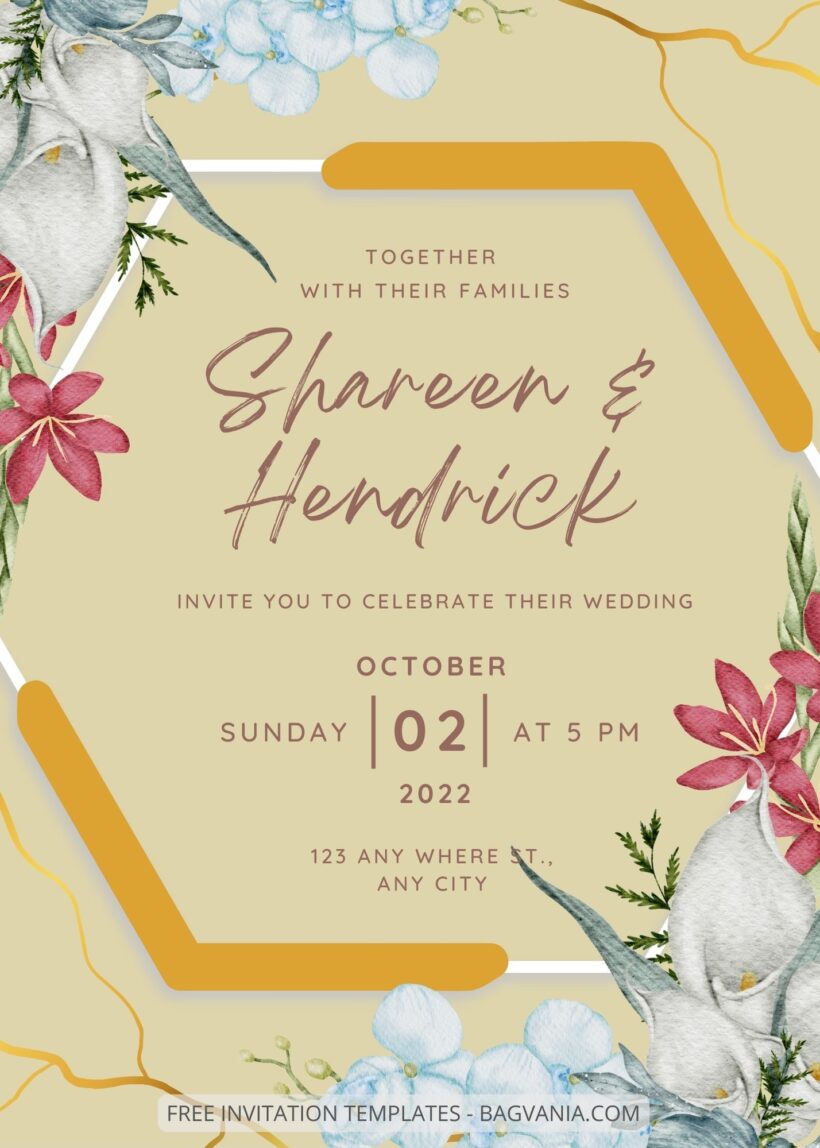 FREE EDITABLE - 8+ Orchid Flavor Canva Wedding Invitation Templates
