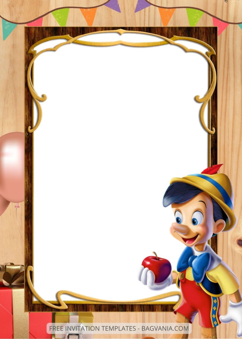 FREE EDITABLE - 8+ Pinocchio Canva Birthday Invitation Templates FIve