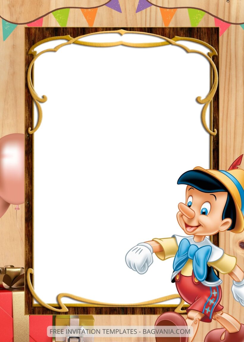 FREE EDITABLE - 8+ Pinocchio Canva Birthday Invitation Templates Three