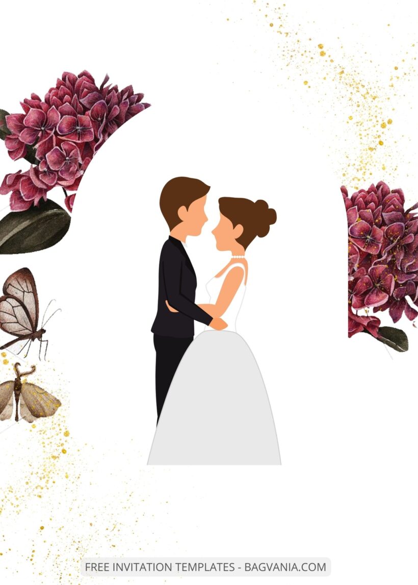 FREE EDITABLE - 8+ Roses With Love Canva Wedding Invitation Templates Three