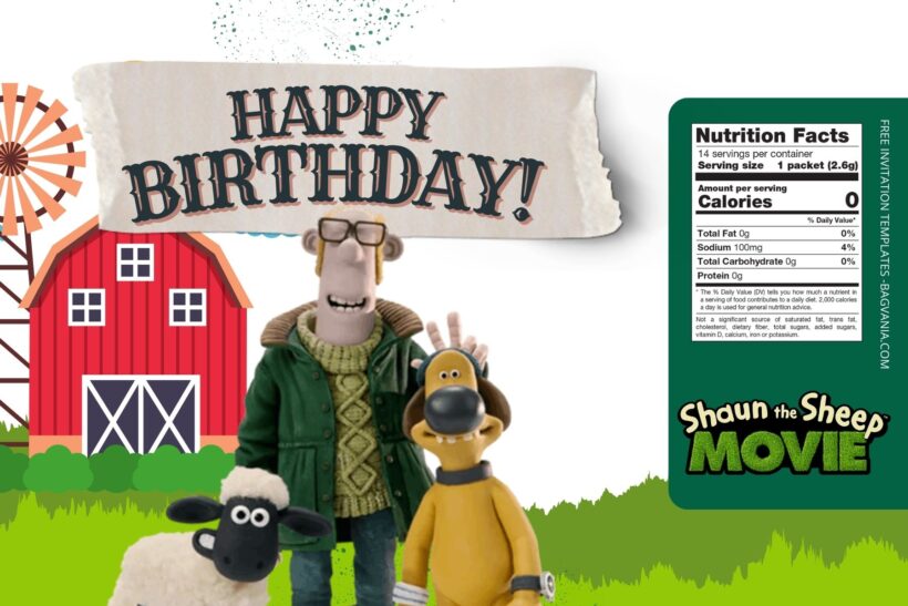 FREE EDITABLE - 8+ Shaun The Sheep Canva Birthday Invitation Templates Five