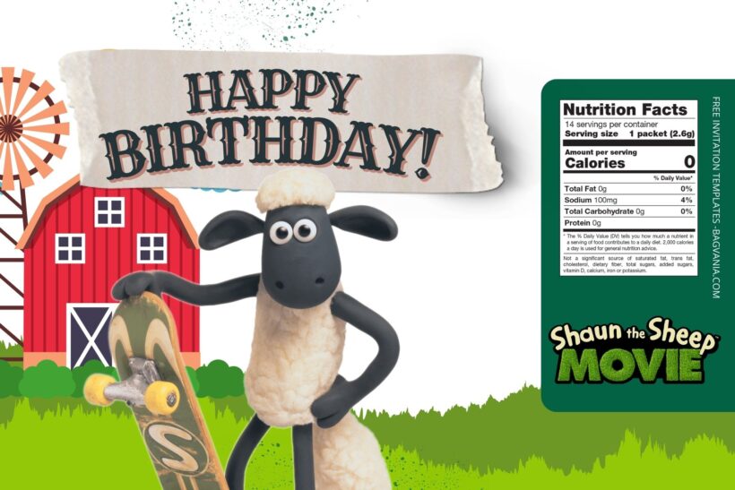 FREE EDITABLE - 8+ Shaun The Sheep Canva Birthday Invitation Templates Seven