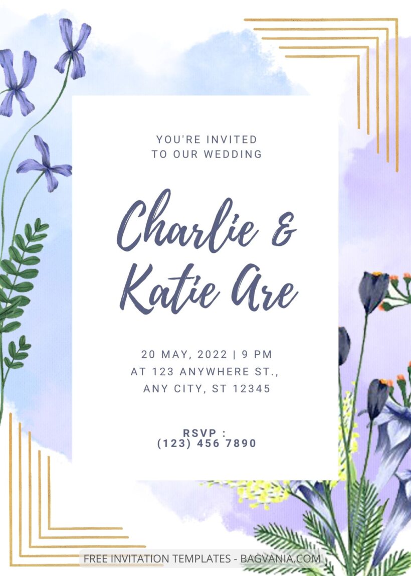 FREE EDITABLE - 8+ Wildflower Garden Canva Wedding Invitation Templates One