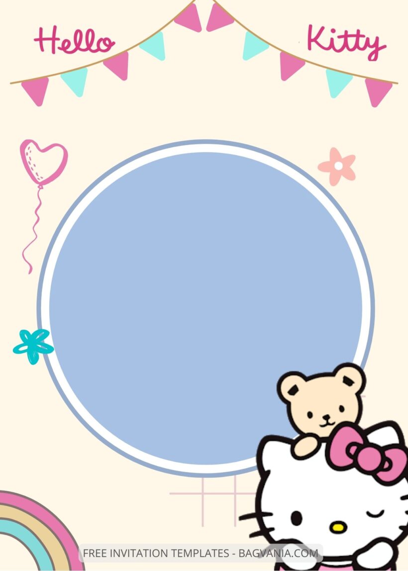 FREE EDITABLE - 9+ Hello Kitty Canva Birthday Invitation Templates Five