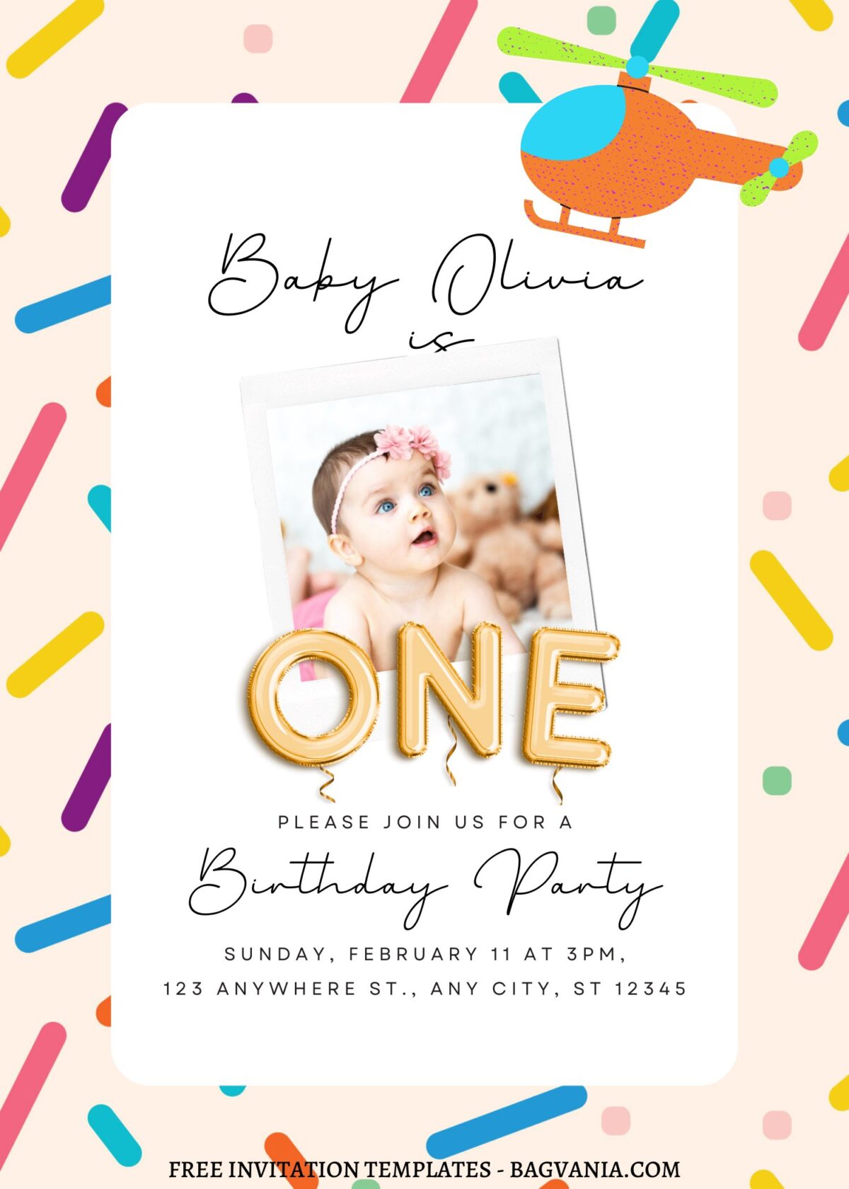 10+ Sweet & Simple Canva Baby Sprinkle Invitation Templates with colorful sprinkles