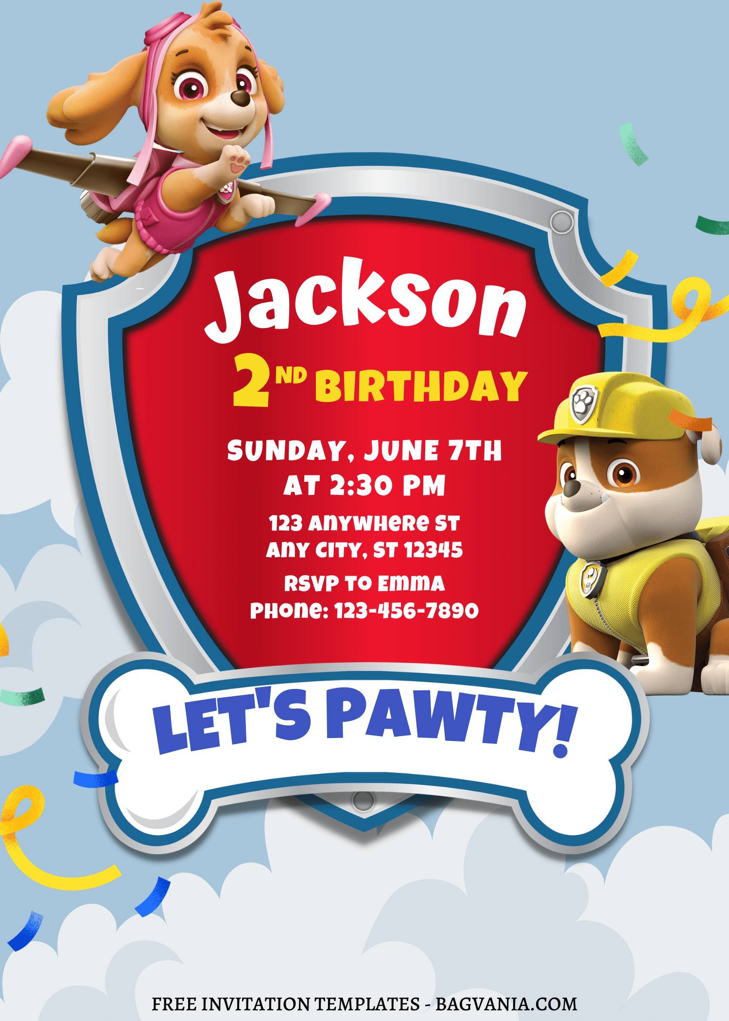 8+ Incredible PAW Patrol Themed Canva Birthday Invitation Templates
