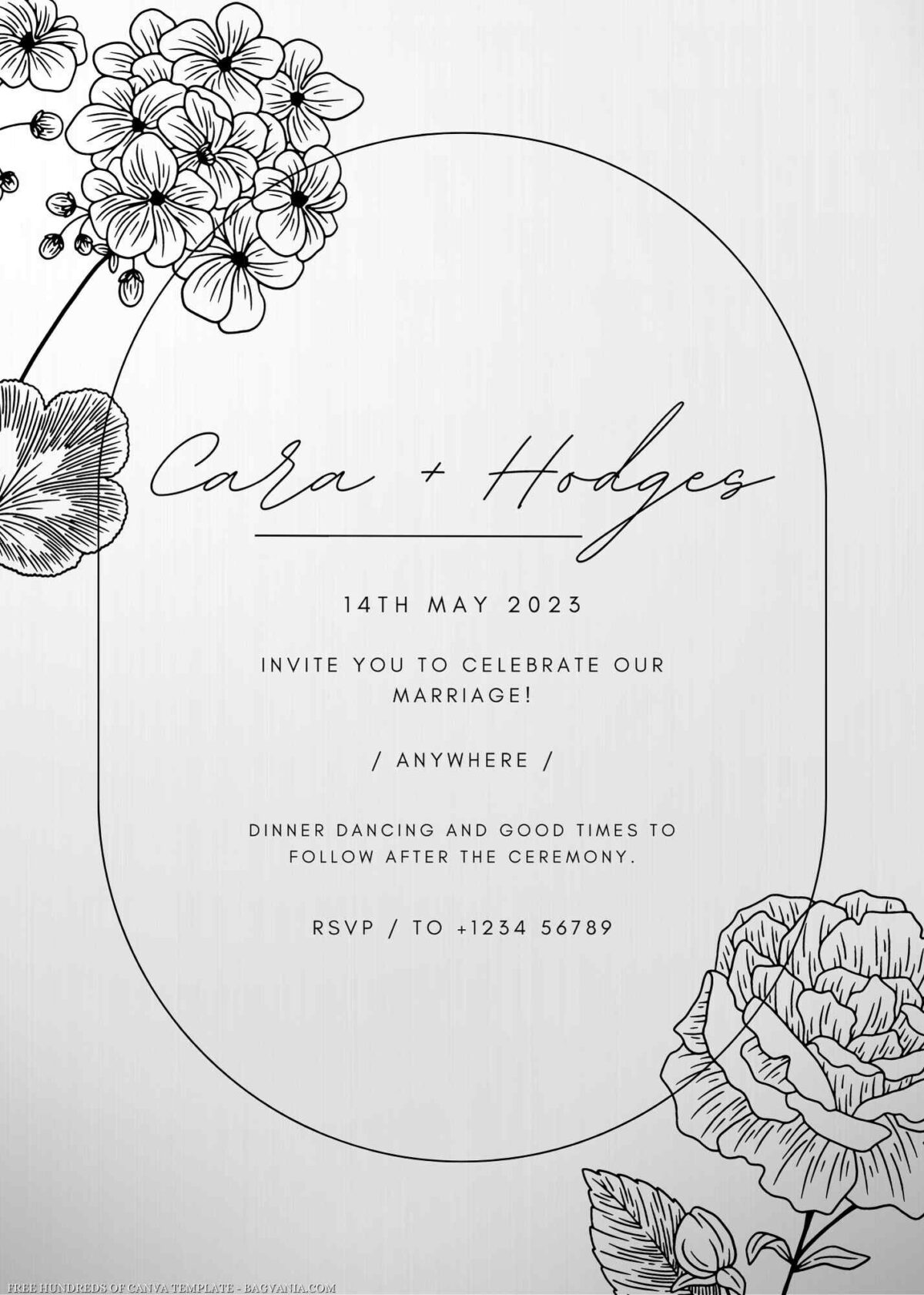 Free Editable Floral Gradient White Background Wedding Invitation