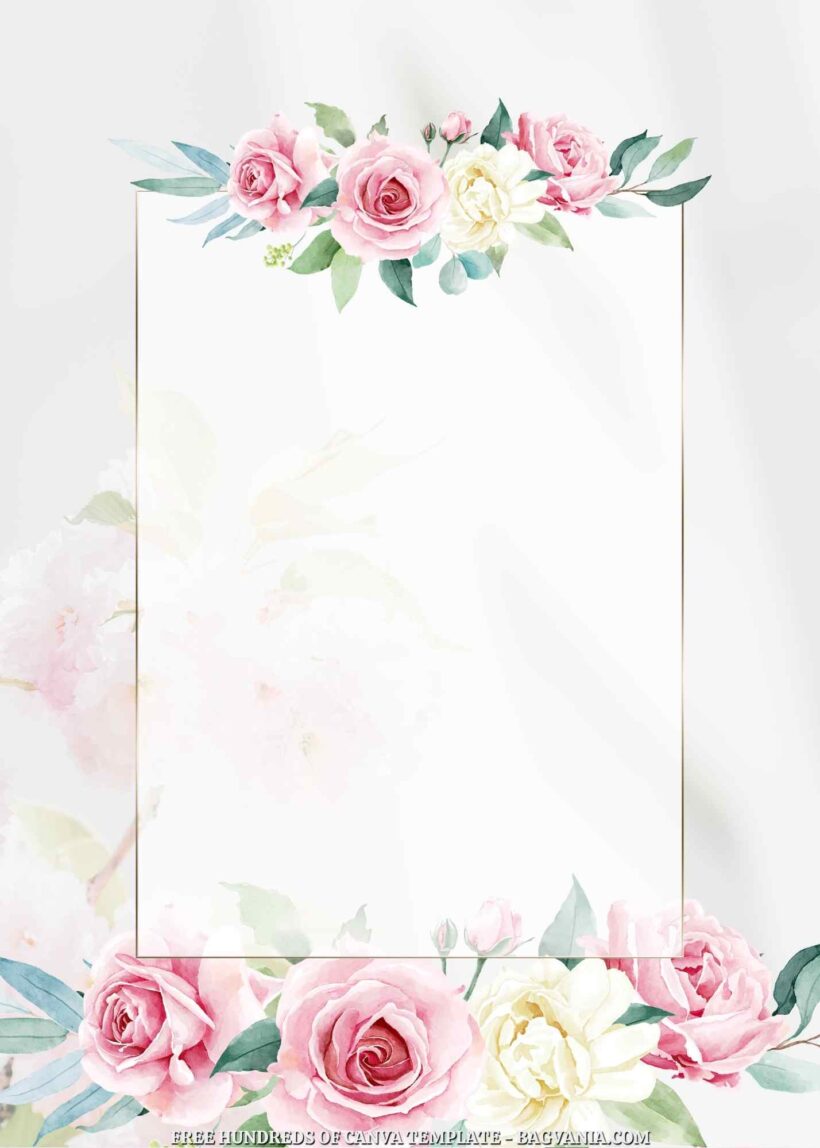 16+ Bouquet Rose Flower Canva Wedding Invitation Templates 