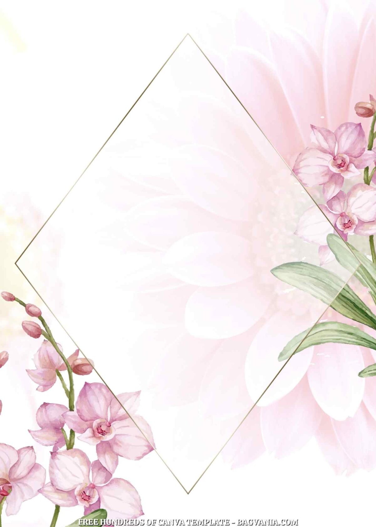Free Editable Gerbera Pink Floral Wedding Invitation